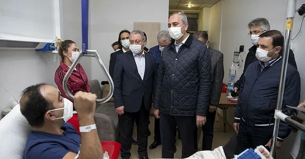Adalet Bakanı Gül, tedavi gören depremzedeleri ziyaret etti