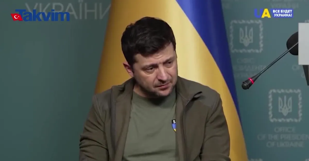 Vladimir Zelenskiy’nin ropörtaj sırasındaki ilginç halleri!