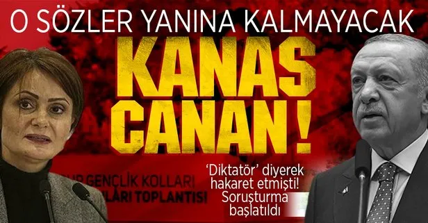 Son dakika: Başkan Erdoğan’a ’diktatör’ diyerek hakaret eden CHP’li Canan Kaftancıoğlu’na soruşturma!