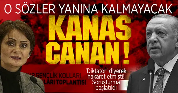 Son dakika: Başkan Erdoğan'a 'diktatör' diyerek hakaret eden CHP'li Canan Kaftancıoğlu'na soruşturma!