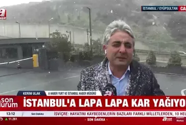 İstanbul'da lapa lapa kar yağışı başladı