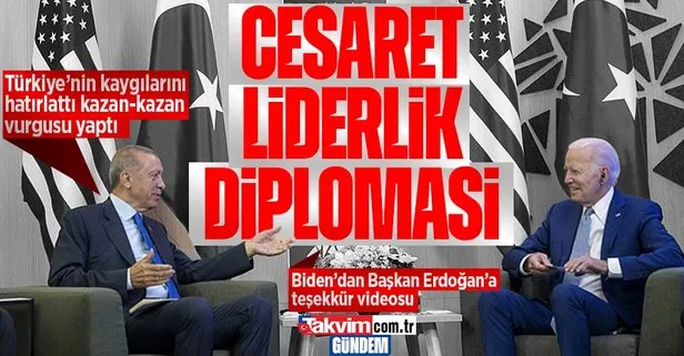 ABD’ Başkanı Joe Biden’dan Başkan Erdoğan’a teşekkür videosu