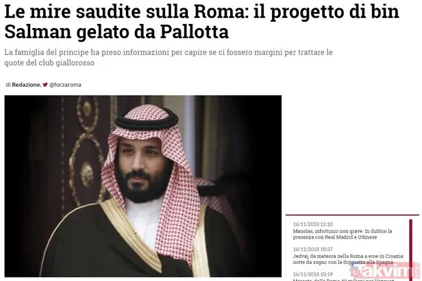 Cengiz Ünder’li Roma’ya Mohammed bin Salman talip oldu