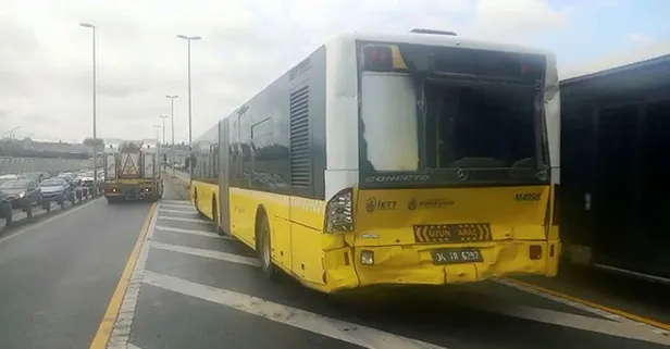 Son dakika: Metrobüs kaza yaptı! Yaralılar var
