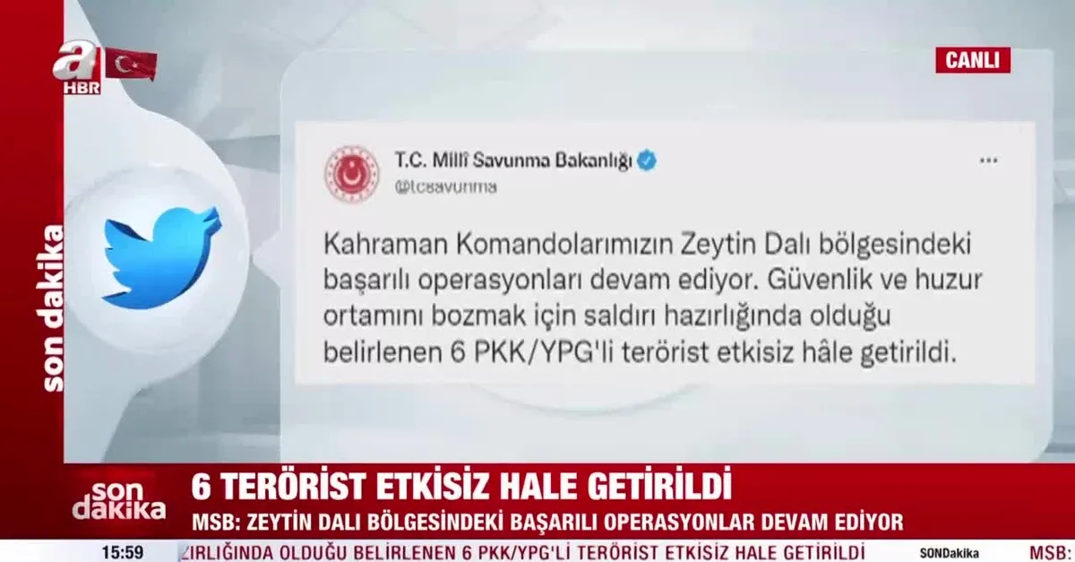 MSB duyurdu! 6 PKK'lı terörist öldürüldü