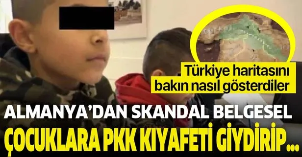 Almanya’dan skandal belgesel! Hem topraklarımızı Kürt bölgesi gösterdiler hem de İlkokul çağındaki çocuklara PKK kıyafeti giydirip...