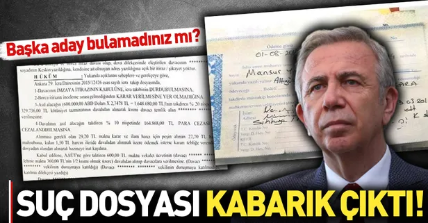 Mansur Yavaş'ın suç dosyası kabarık çıktı
