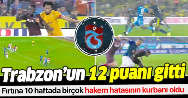 Trabzonspor’un hakem hatalarından 12 puanı gitti