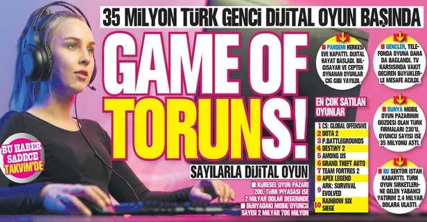 Game of Toruns: 35 milyon Türk genci dijital oyun başında... Küresel oyun pazarı 200 milyar doları aştı