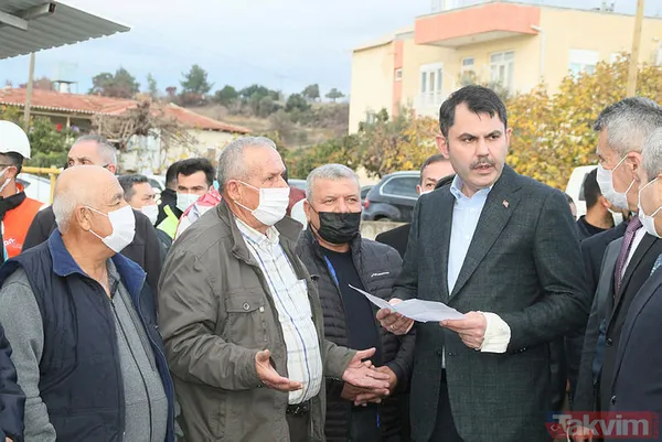 Çevre ve Şehircilik Bakanı Murat Kurum, Antalya'nın Manavgat ilçesinde yangından en çok etkilenen köyü ziyaret etti - 12