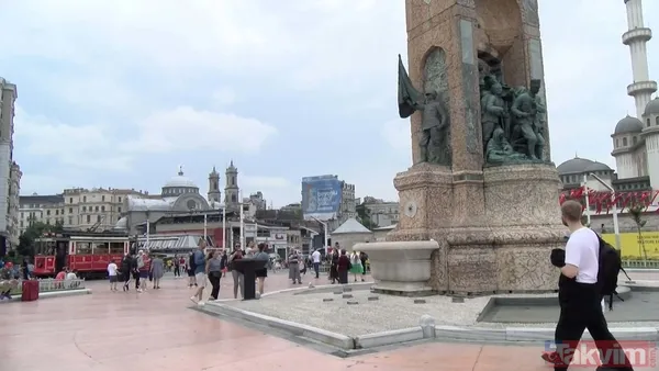 Taksim Meydanı'ndaki Cumhuriyet Anıtı'nın sancak direği yine kırıldı - 4