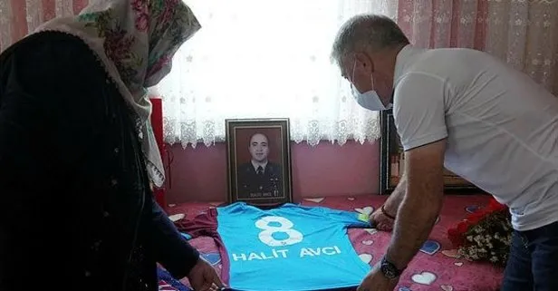 Trabzonspor Kulübü Başkanı Ahmet Ağaoğlu’ndan Şehit Halit Avcı’nın ailesine ziyaret
