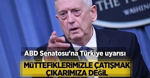 Pentagon’dan ABD Senatosu’na Türkiye uyarısı