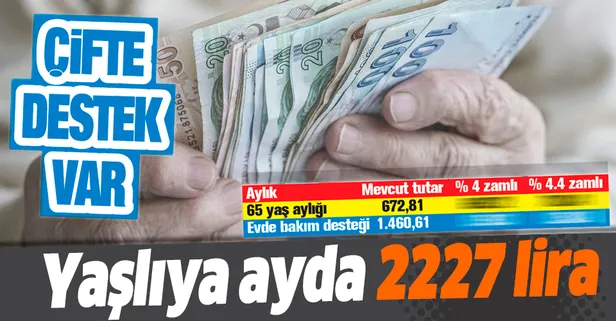 Yaşlıya ayda 2227 lira
