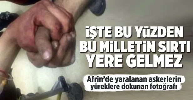 afrin de yaralanan askerlerin yureklere