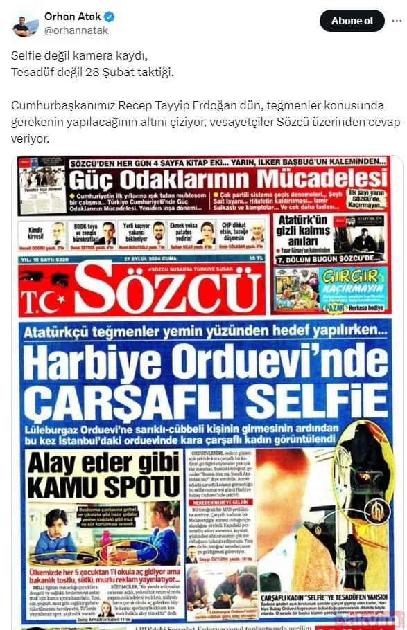 Sözcü'den skandal: Çarşaflı diye Mehmetçiğin annesini hedef aldılar! | Saygı Öztürk bile bile yaptı! - 8