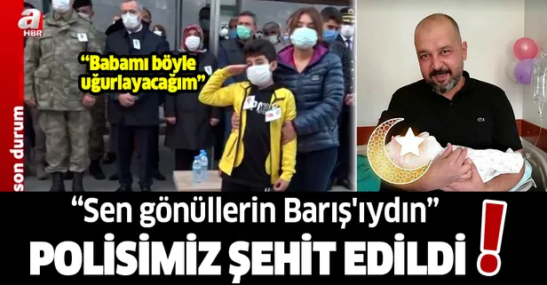 Kahramanmaraş'ta şehit edilen polis Barış Göl için cenaze töreni düzenlendi