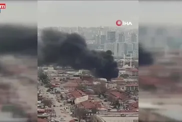 Ankara'da atık fabrikasında yangın!
