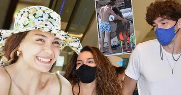 Ebru Şahin ile Cedi Osman tekne tatilinde yakalandı havlulu önlem gecikmedi! Cedi Osman sevgilisinin imdadına yetişti işte o anlar