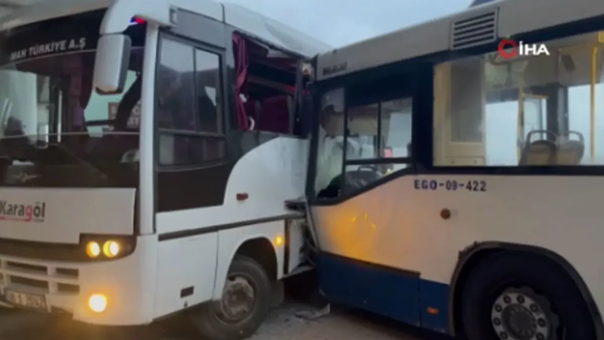 Ankara'da feci kaza! EGO otobüsü ile servis aracı çarpıştı! Yaralılar var