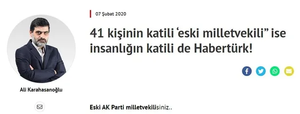 Akit yazarı Ali Karahasanoğlu'ndan Habertürk'ün çığ yalanına çok sert tepki-1