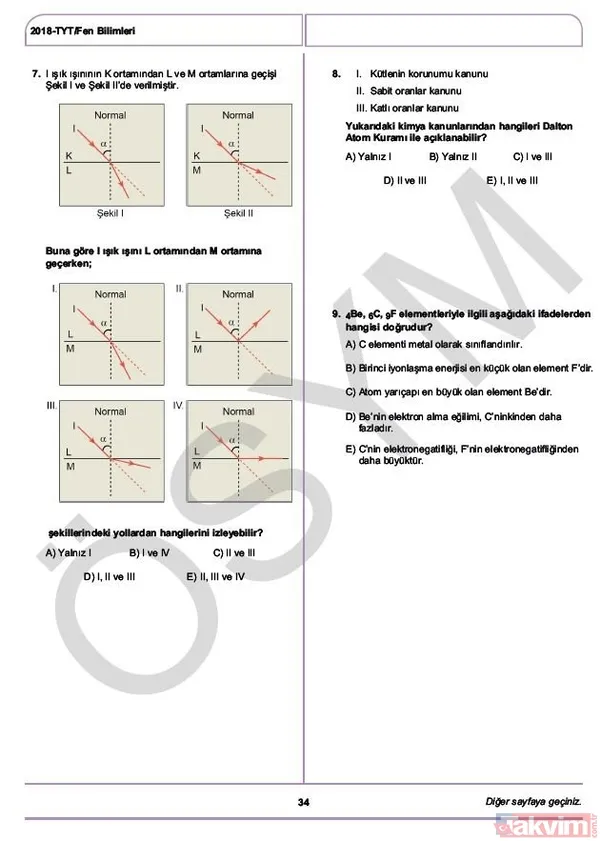 YKS çıkmış sorular ve cevaplar! 2018 YKS çıkmış sorular ve cevap anahtarı - 37
