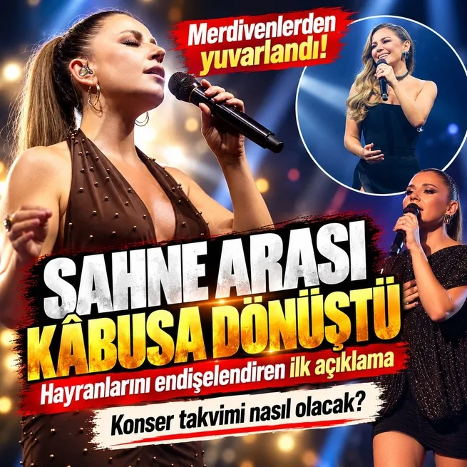 Merve Özbey konser arasında merdivenlerden düştü: Kol denmiş ama ayak maalesef