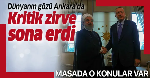 Başkan Erdoğan ile Hasan Ruhani arasındaki görüşme sona erdi