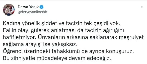 aile-ve-sosyal-hizmetler-bakani-derya-yaniktan-celal-sengore-taciz-tepkisi-bu-zihniyetle-mucadeleye-devam-edecegiz-1631915754505.jpg Aile ve Sosyal Hizmetler Bakanı Derya Yanık'tan Celal Şengör'e taciz tepkisi: Bu zihniyetle mücadeleye devam edeceğiz-3