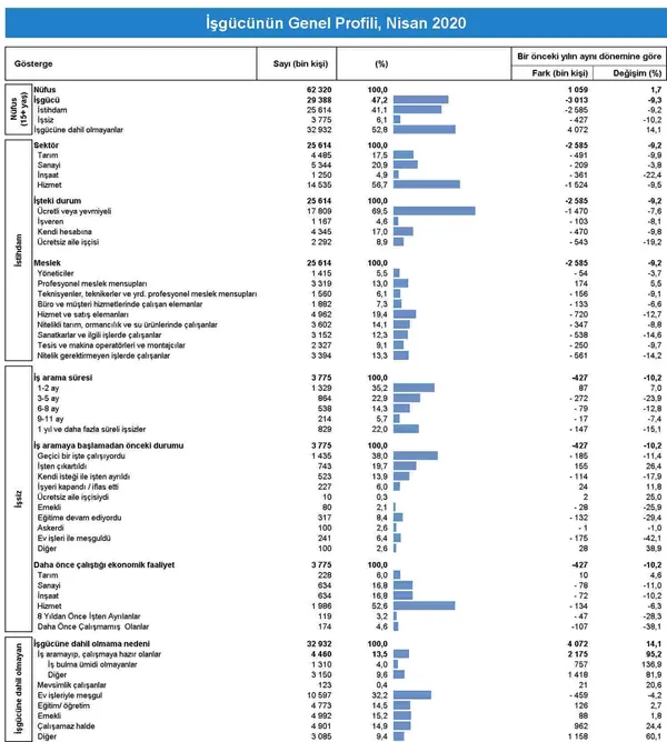 Son dakika: İşsizlik rakamları açıklandı | 2020 Nisan ayı işsizlik rakamları-8