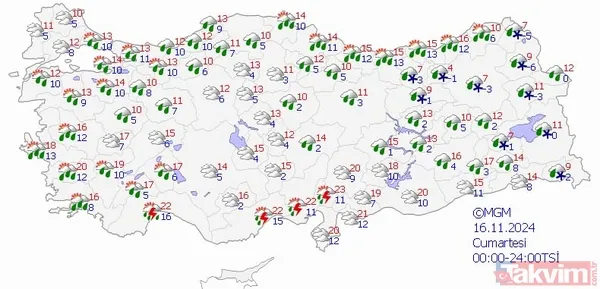 Meteoroloji hafta sonu için uyardı! Kuvvetli sağanak bekleniyor: O illerde sarı kod! - 16
