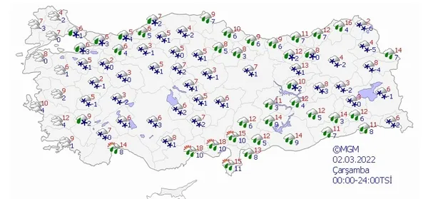 HAVA DURUMU | Kar yağışı geri geliyor! İstanbul ve Ankara için çok kritik uyarı! 27 Şubat - 3 Mart-14