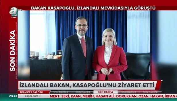 Bakan Kasapoğlu, İzlandalı mevkidaşıyla görüştü