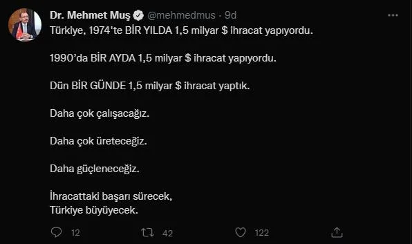 SON DAKİKA: Ticaret Bakanı Mehmet Muş tarihi rakamı açıkladı: Bir günde 1,5 milyar dolar ihracat yaptık-1