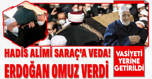 İlahiyatçı Muhammed Emin Saraç'a son veda! Cenaze törenine Başkan Erdoğan da katıldı