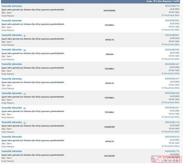4.253,40 TL maaş + sigorta! 182 güvenlik görevlisi, 838 temizlik personeli alınacak, İŞKUR az evvel duyurdu! İstanbul, Ankara ve daha bir çok ilde... - 17
