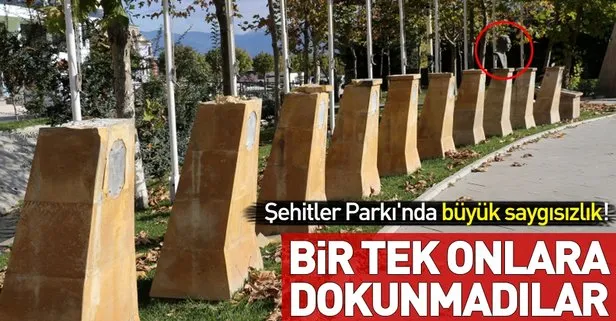 Şehitler Parkı’nda büyük saygısızlık! 9 Türk büyüğünün büstü çalındı