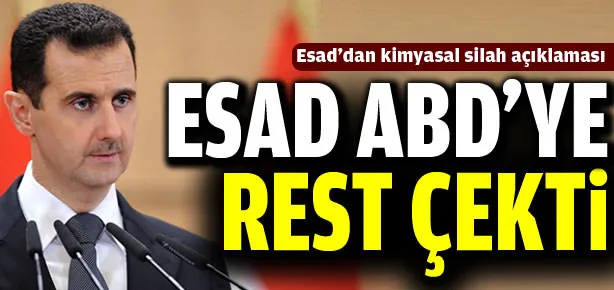 Esad’dan kimyasal silah açıklaması