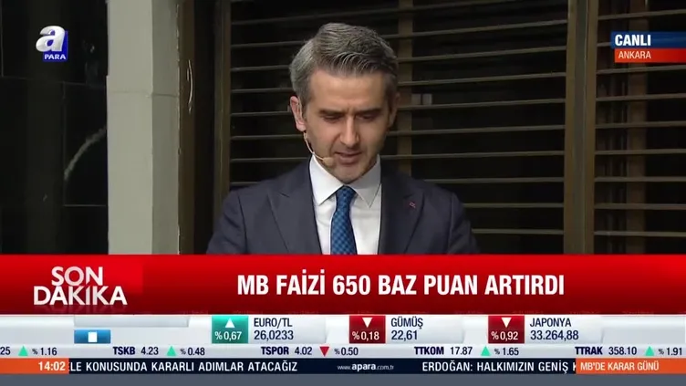 Merkez Bankası faiz kararını açıkladı