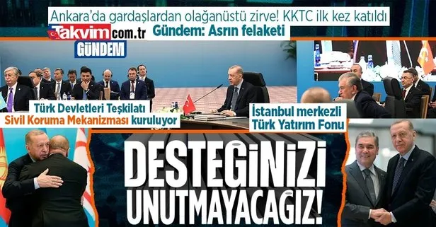 Türk Devletleri Teşkilatı olağanüstü gündemle toplandı! Başkan Erdoğan’dan ’gardaş’lara teşekkür: İstanbul merkezli Türk Yatırım Fonu