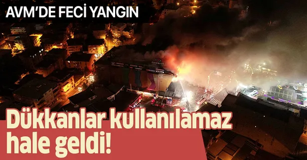 Kocaeli’de AVM’de korkutan yangın!