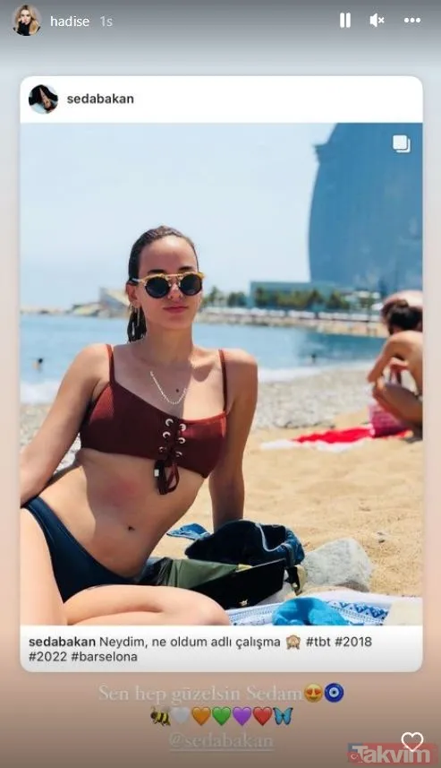 5 aylık hamile olan Seda Bakan’ın bikinili paylaşımı sosyal medyayı salladı! “Neydim, ne oldum” diyen Seda’ya Hadise bakın ne yanıt verdi - 7