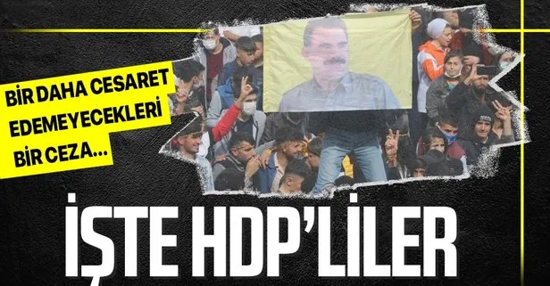 HDP’nin Diyarbakır’daki nevruz etkinliğinde bölücü terör örgütü PKK propagandası! Teröristbaşı Öcalan posteri açıldı