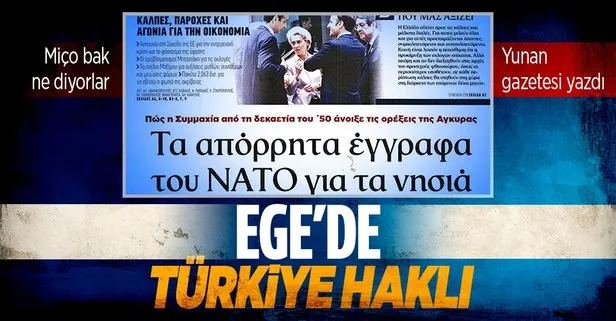 SON DAKİKA: Yunanistan’da haftalık To Vima gazetesi yazdı: Ege’de Türkler haklı