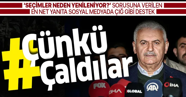 Çünkü Çaldılar etiketine sosyal medyada dev destek