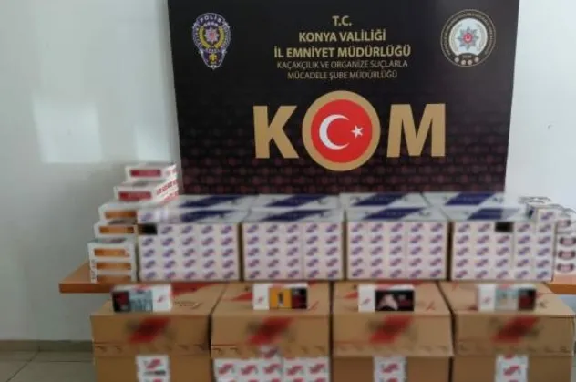 Konya'da 161 bin 400 makaron ele geçirildi
