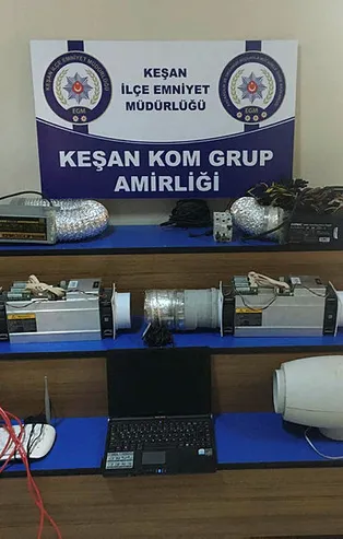 Edirne'de kaçak bitcoin baskını