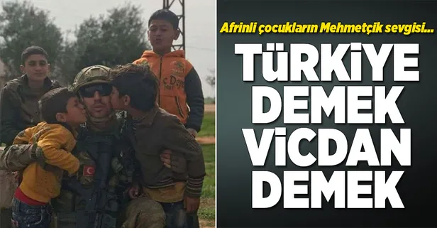 Afrinli çocukların Mehmetçik sevgisi