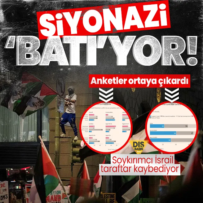 Batı’nın Filistin algısında büyük değişim! Anketler ortaya çıkardı: Soykırımcı İsrail taraftar kaybediyor