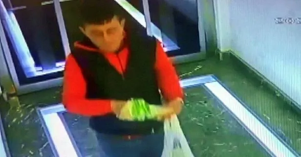 Cips yiyerek hırsızlık yapan şahıs güvenlik kamerasından yakalandı